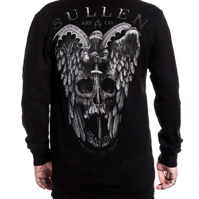 WINGED JUSTICE LS TEE BLACK