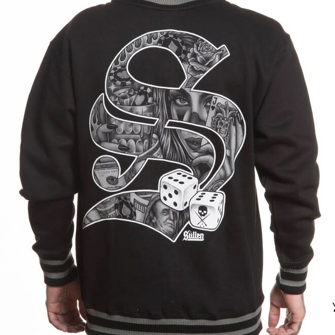 S DICE ZIP FLEECE BLACK