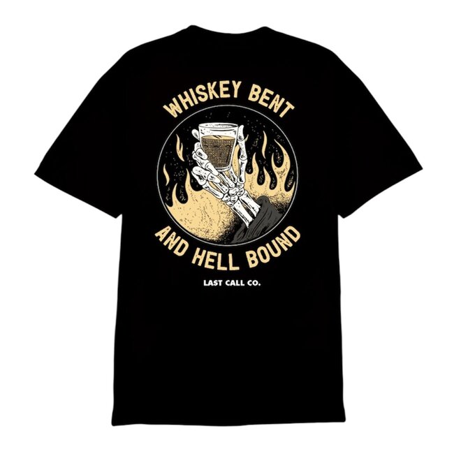 WHISKEY BENT SS TEE BLACK