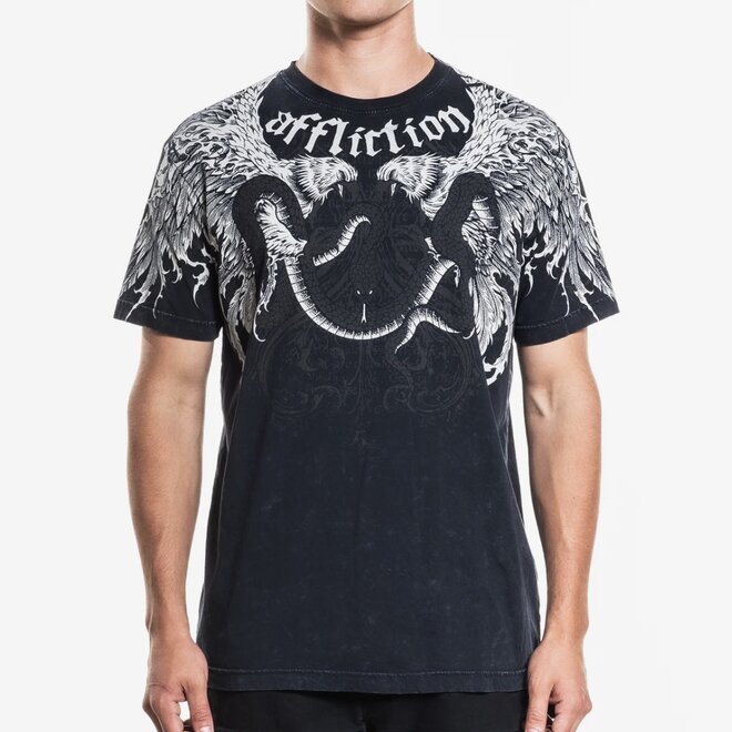 RECKONING SS TEE BLACK LAVA WASH