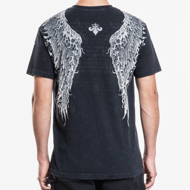 RECKONING SS TEE BLACK LAVA WASH