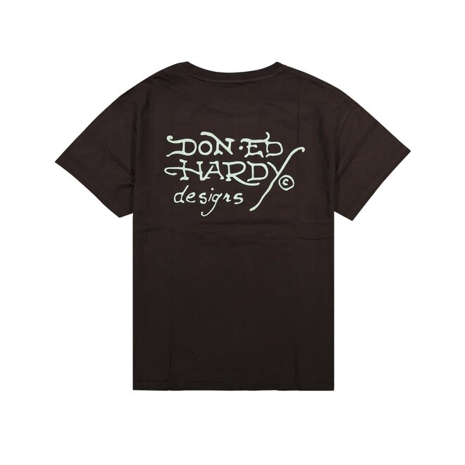 WING SKULL BOXY SS TEE VINTAGE BLACK