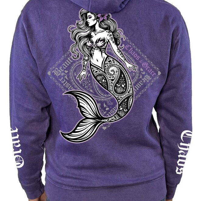 SIREN PO HOODY MINERAL WASH PURPLE