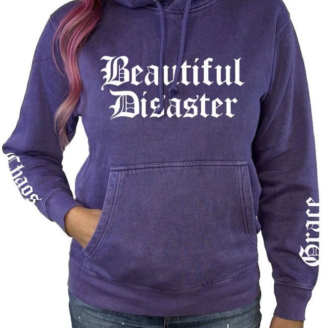 SIREN PO HOODY MINERAL WASH PURPLE