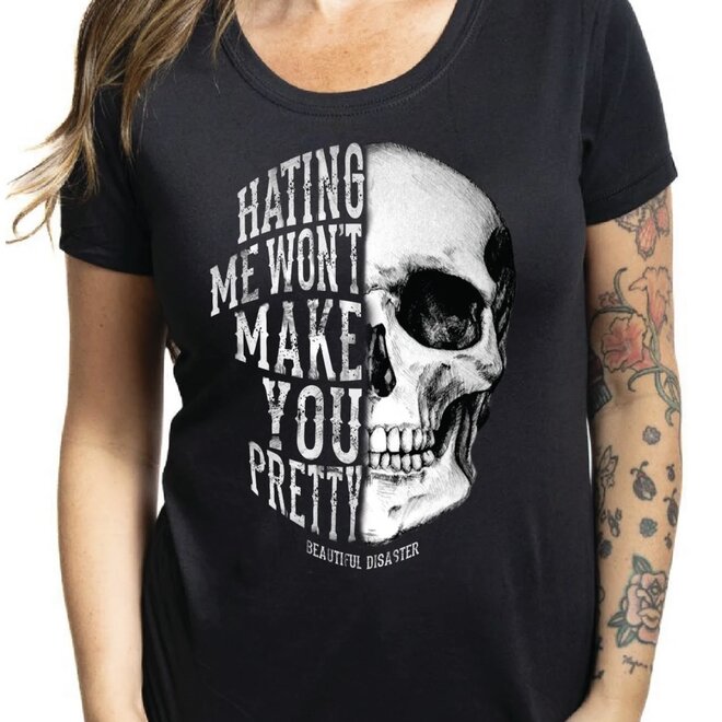 HATING ME SS SCOOP TEE BLACK