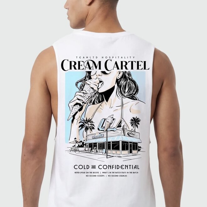 CREAM CARTEL AUSSIE TANK WHITE