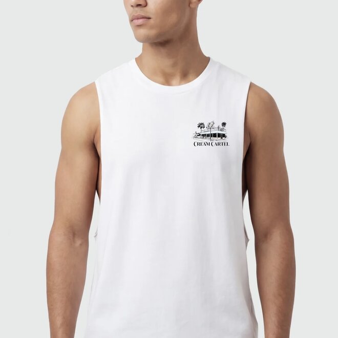 CREAM CARTEL AUSSIE TANK WHITE