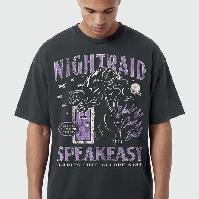 NIGHTRAID OVERSIZED SS TEE VINTAGE BLACK