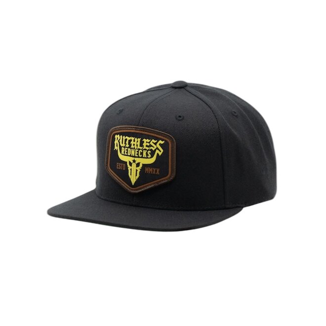 RAW TALENT FLATBRIM HAT BLACK YELLOW PATCH
