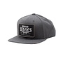 CHEERS CURVED BRIM HAT CHARCOAL WHITE PATCH