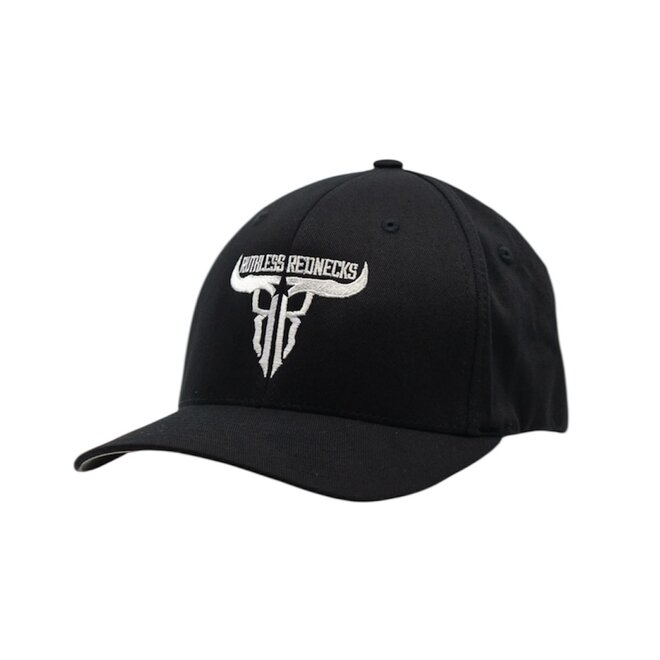 RAW TALENT FLEXFIT HAT BLACK WHITE