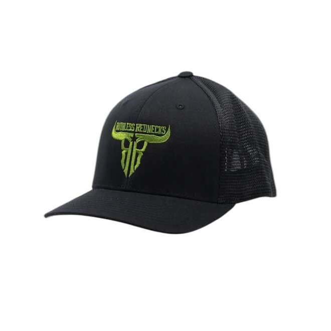 RAW TALENT CURVED BRIM HAT BLACK LIME