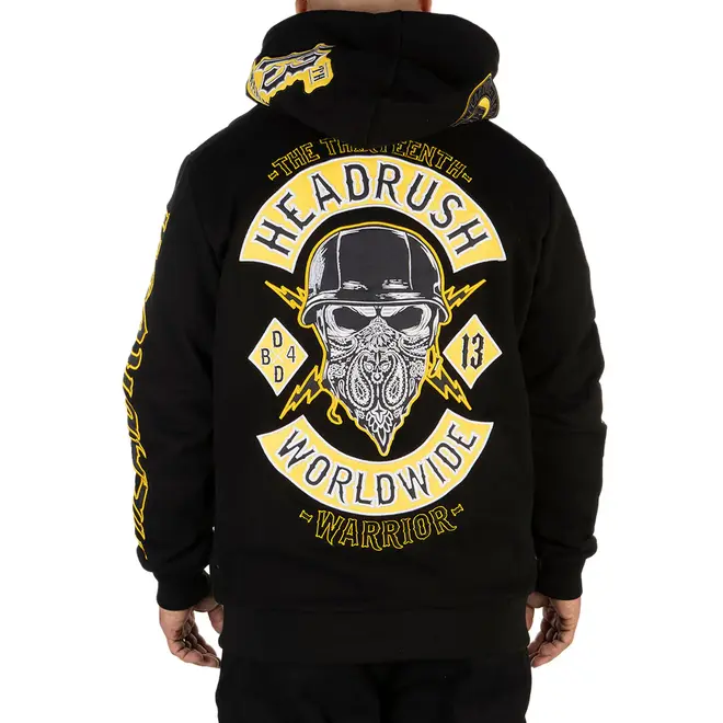 THE CONQUERED PO HOODY BLACK YELLOW