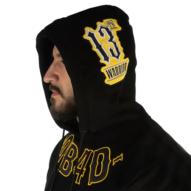THE CONQUERED PO HOODY BLACK YELLOW