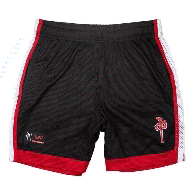 SHORT FIVE MESH SHORTS BLACK WHITE RED