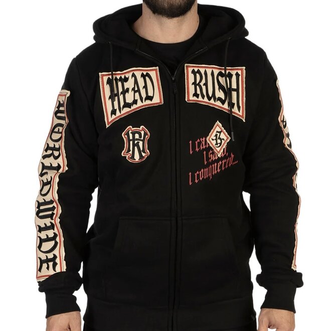 THE CONQUERED ZIP HOODY BLACK