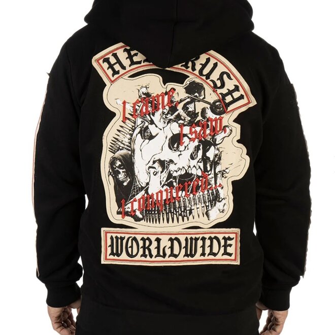 THE CONQUERED ZIP HOODY BLACK