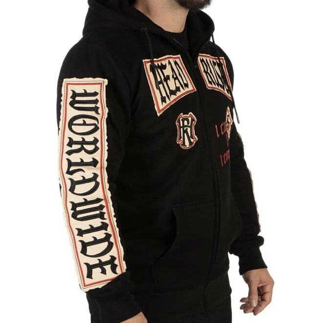 THE CONQUERED ZIP HOODY BLACK