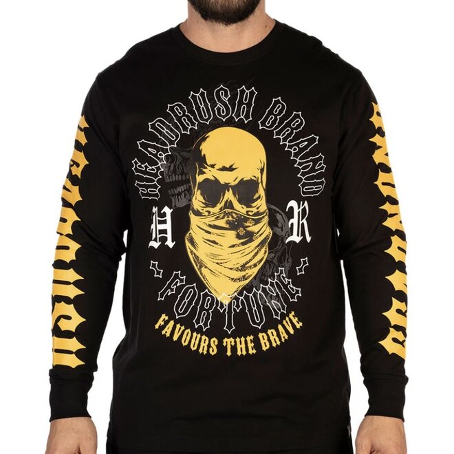 THE CONQUERED LS TEE BLACK YELLOW