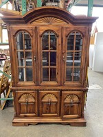 Solid Wood Dresser with Display Hutch