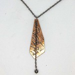 Audrey Hoffman COPPER ROLLED  NECKLACE WITH HEMATITE KAN55
