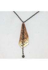 Audrey Hoffman COPPER ROLLED  NECKLACE WITH HEMATITE KAN55