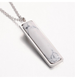 Fashion Jewelry STAINLESS HOWLITE NECKLACE FJN9-18