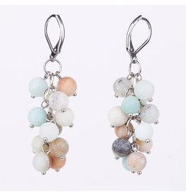 Fashion Jewelry STAINLESS AMAZONITE EARRINGS FJE113