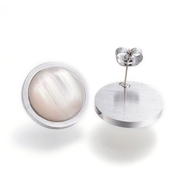 Fashion Jewelry *STAINLESS CAT'S EYE EARRINGS FJEC3