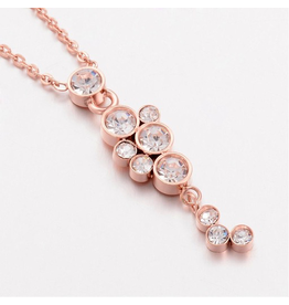 Fashion Jewelry ROSE STAINLESS CZ NECKLACE FJN21