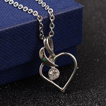 Fashion Jewelry STAINLESS HEART CZ NECKLACE FJNBS