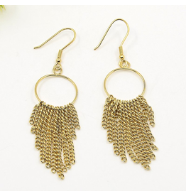 Fashion Jewelry GOLD STAINLESS CHAIN EARRINGS FJE26