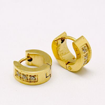 Fashion Jewelry GOLD STAINLESS  HUGGIE EARRINGS FJE11