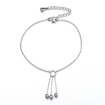 Fashion Jewelry STAINLESS  BALL DANGLE ANKLET FJA13