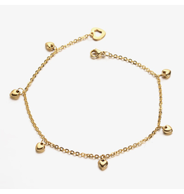 Fashion Jewelry GOLD STAINLESS ANKLET FJA07