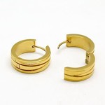 Fashion Jewelry GOLD STAINLESS  HUGGIE EARRINGS FJESG