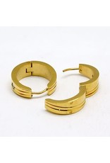 Fashion Jewelry GOLD STAINLESS HUGGIE EARRINGS FJEGCZ