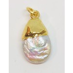 Fashion Jewelry GOLD STAINLESS PEARL PENDANT FJPLZ