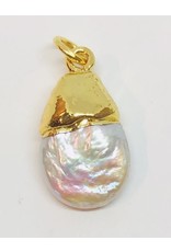 Fashion Jewelry GOLD STAINLESS PEARL PENDANT FJPLZ