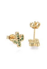 Fashion Jewelry GOLD STAINLESS SAGUARO STUD EARRINGS FJE63