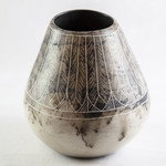 ACOMA "LONG FEATHER VASE" Horsehair Pottery" NHP54 6X5