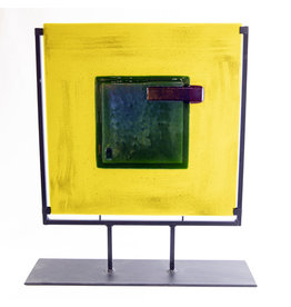 Patrice Carbaugh "FIVE DIMENSIONS" 20x18x5 Fused Glass