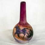 Curtis Yanito "SW FLUTED VASE" Painted Ceramic 10x5