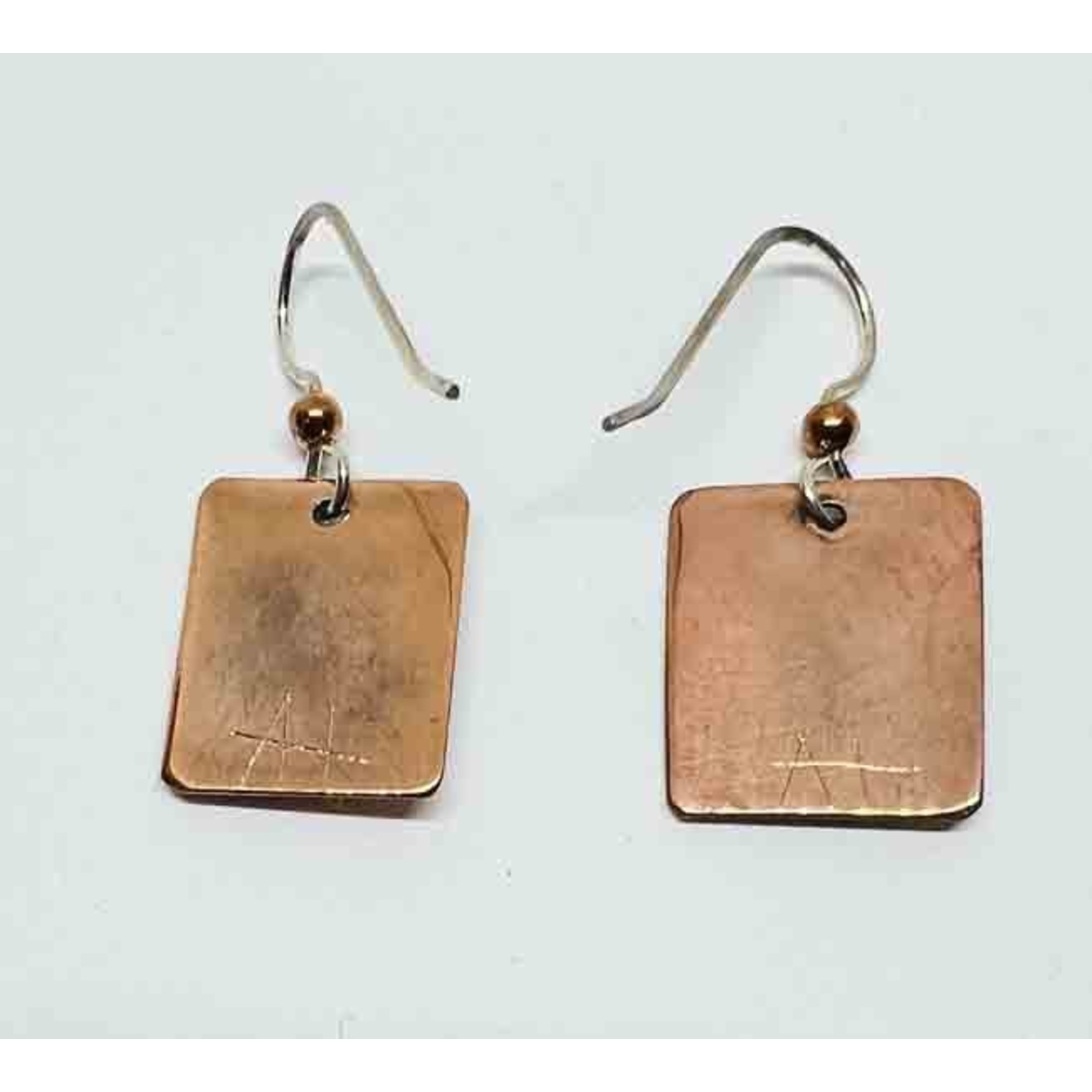 Glittering Brass & Copper Earrings