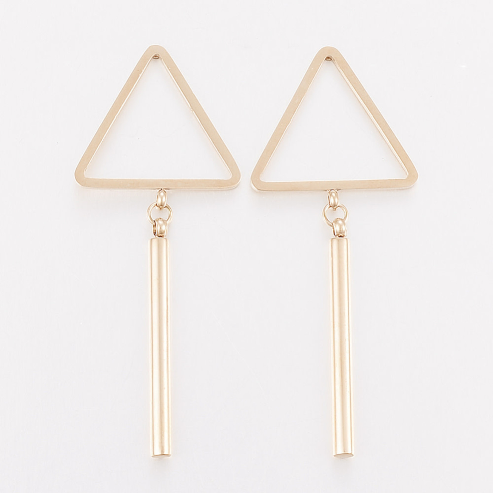 Fashion Jewelry ROSE STAINLESS TRIANGLE EARRINGS FJEX5