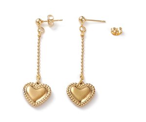 Dangle heart earring deals