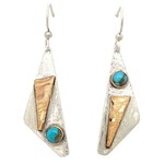 Audrey Hoffman MIXED METALS TURQUOISE EARRINGS