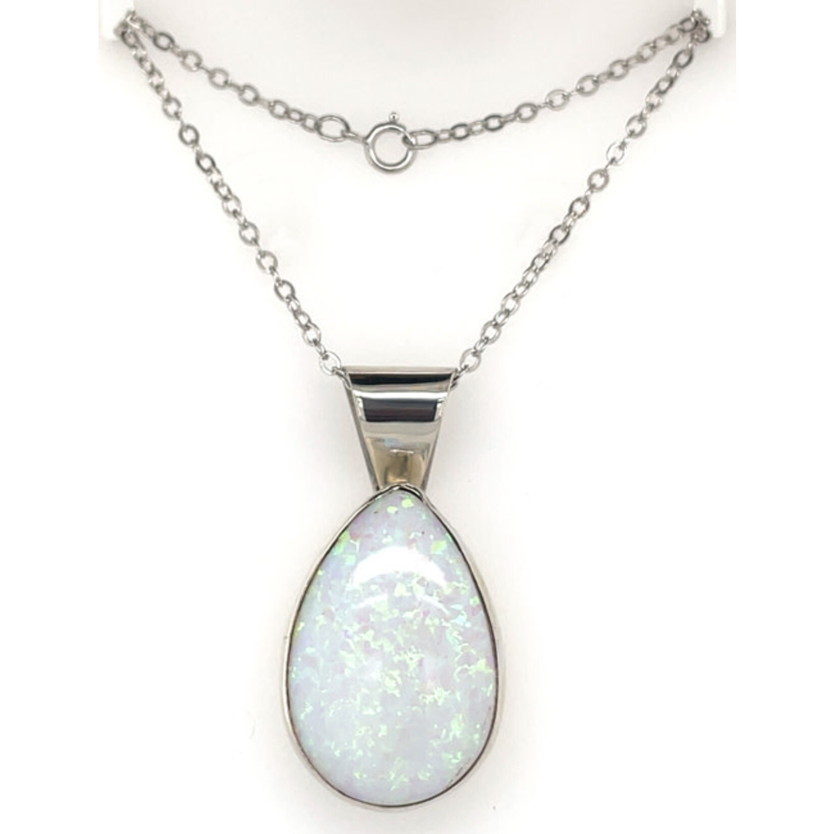Sparkly Andamooka opal pendant sterling silver wire wrapped