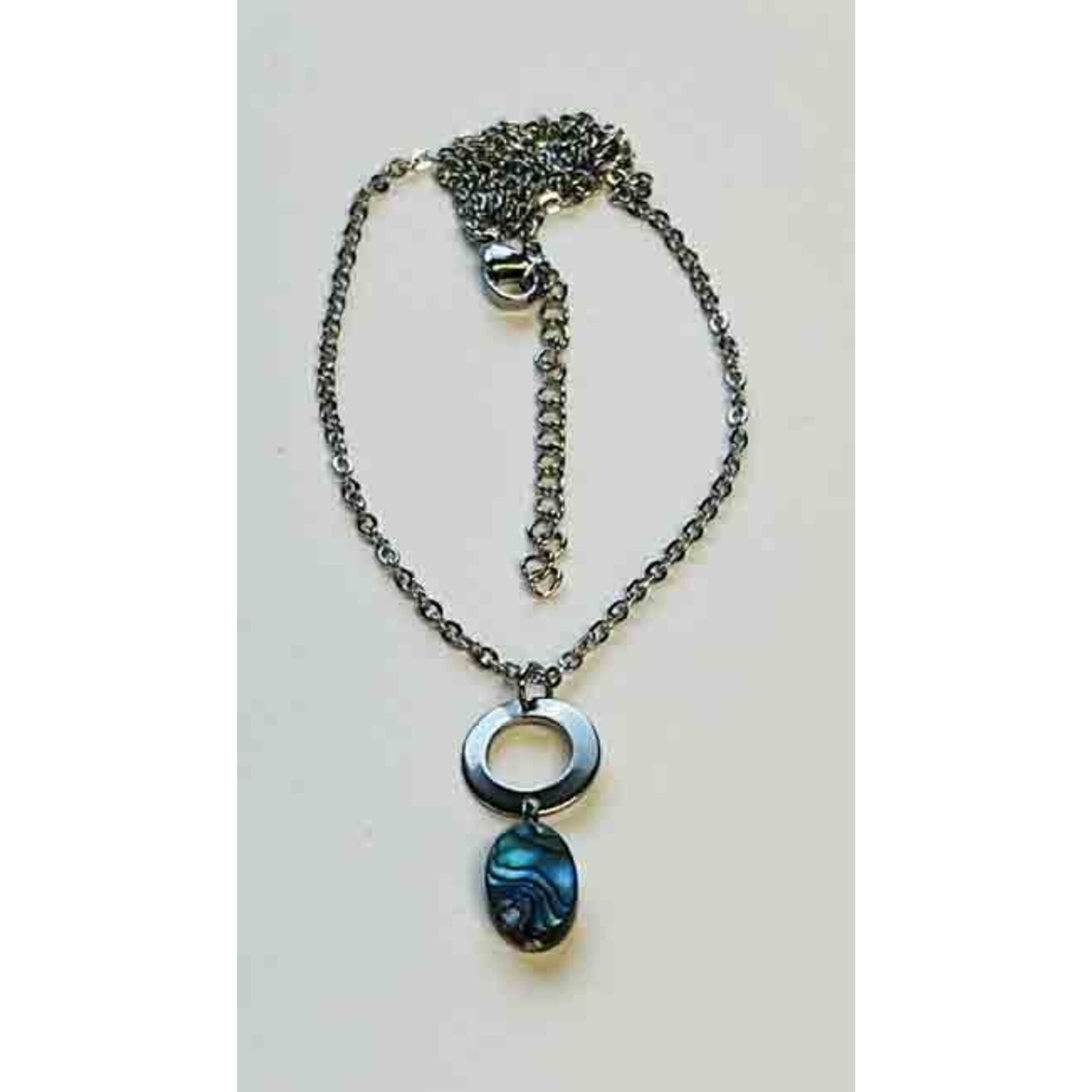 Fashion Jewelry STAINLESS ABALONE NECKLACE FJN2J
