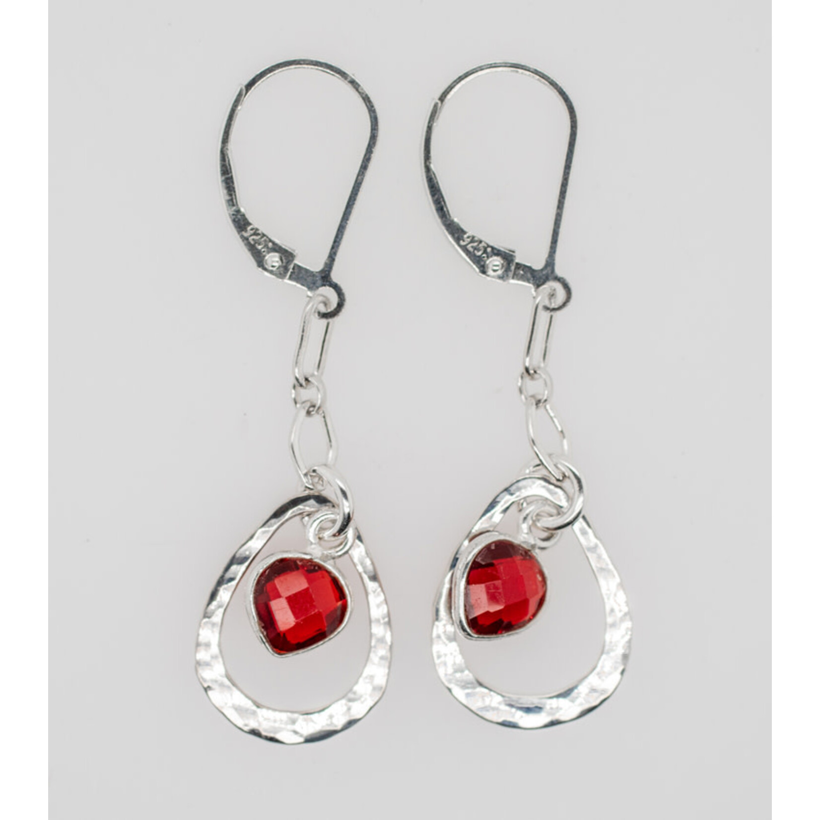 Garnet teardrop earrings deals